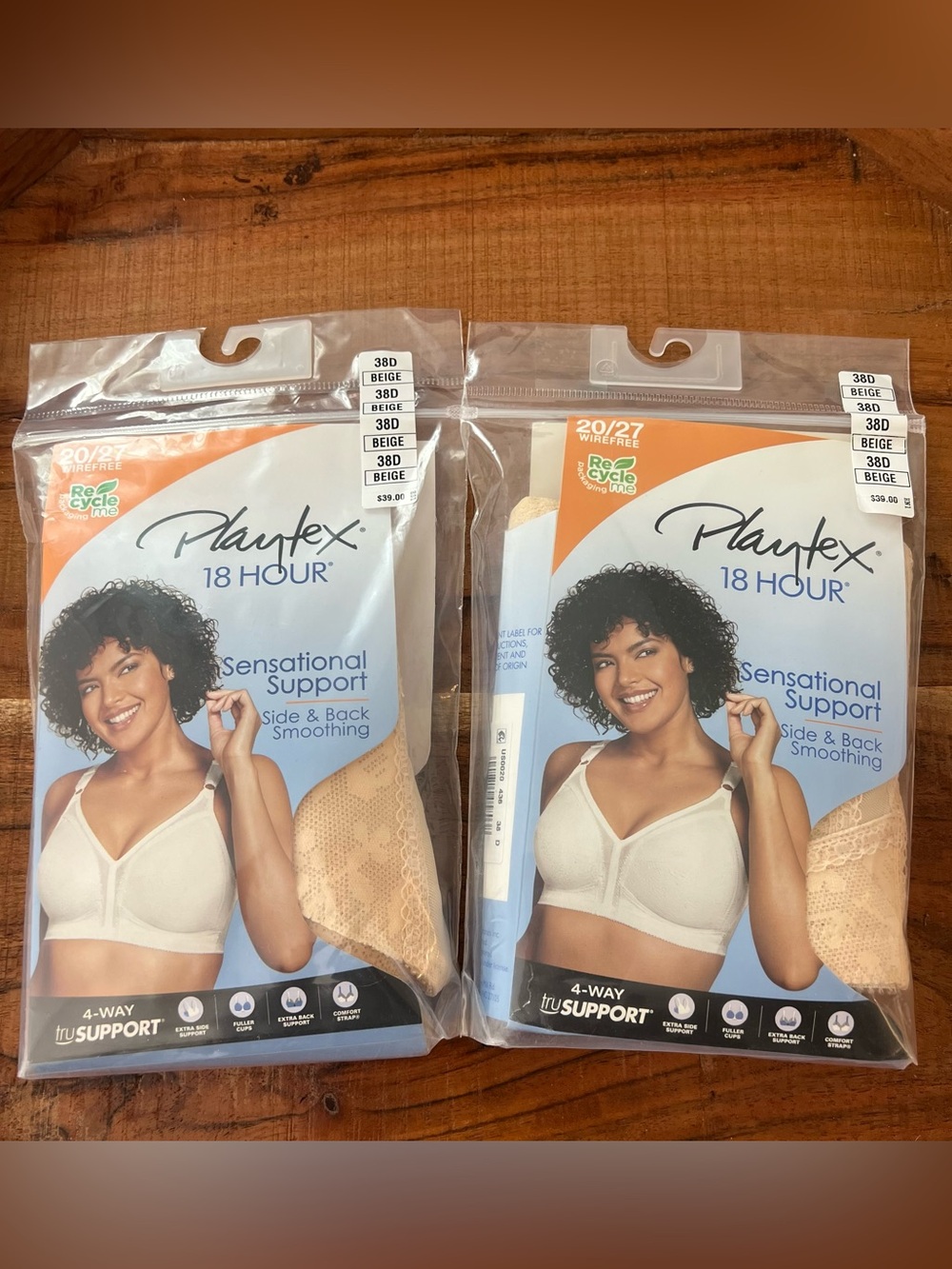 Playtex 18 Hour Sensational Support Wirefree Bra 38D